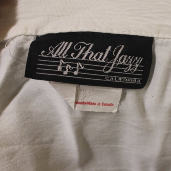 ALL THAT JAZZY MATERNITY BLACK WHITE BLOUSE SIZE MEDIUM L/S LACE TRIM VTG - Picture 12 of 12